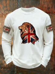 Men's Vintage British Lion Waffle Top-1