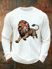 Men's Vintage British Lion Waffle Top-1