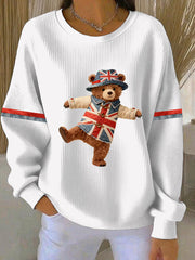 Women's British style  Print Casual Sweatshirt
