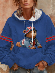 Women's British style Print Casual Hoodie-2