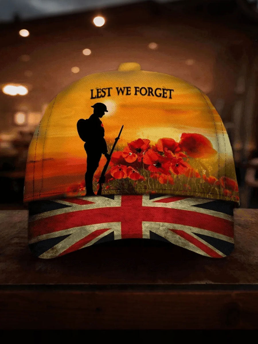 Unisex Lest We Forget Print Hat