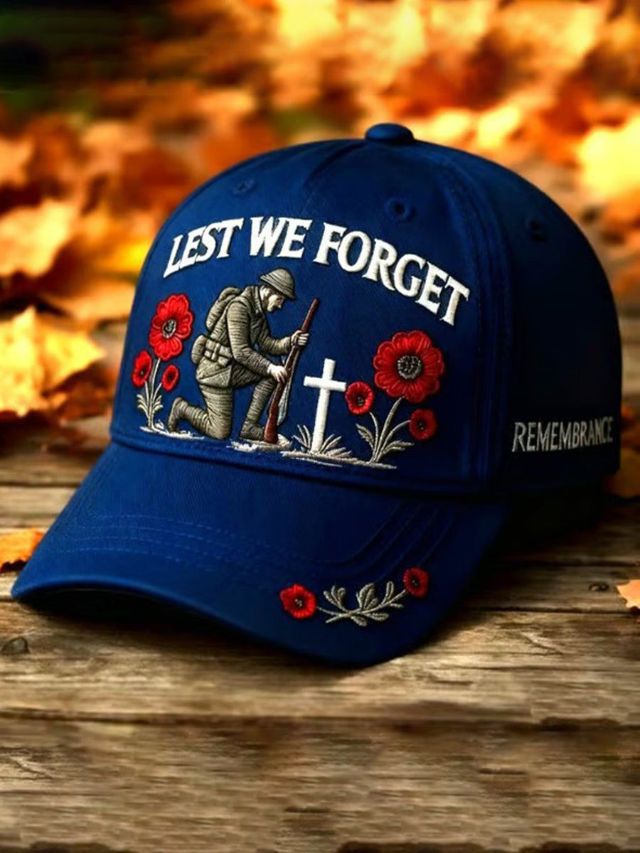 Remembrance Day Lest We Forget Cap-5