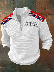 Men's Remembrance Day To Absent Friends Zipper Sweater