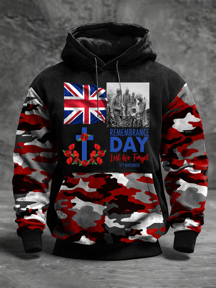 Men's Remembrance Day Lest We Forget Hoodie-1