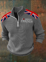 Men's Remembrance Day To Absent Friends Zipper Sweater-3