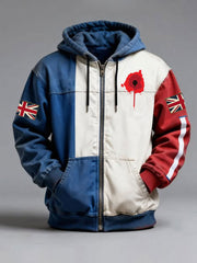 Men's Remembrance Day Lest We Forget Zip-Up Hoodie