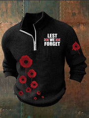 Men's Remembrance Day Lest We Forget Imitation Sweater-1