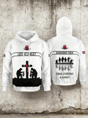 Men's Remembrance Day Lest We Forget Hoodie