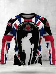 Men's Remembrance Day UK army flag Crew Neck Sweatshirt