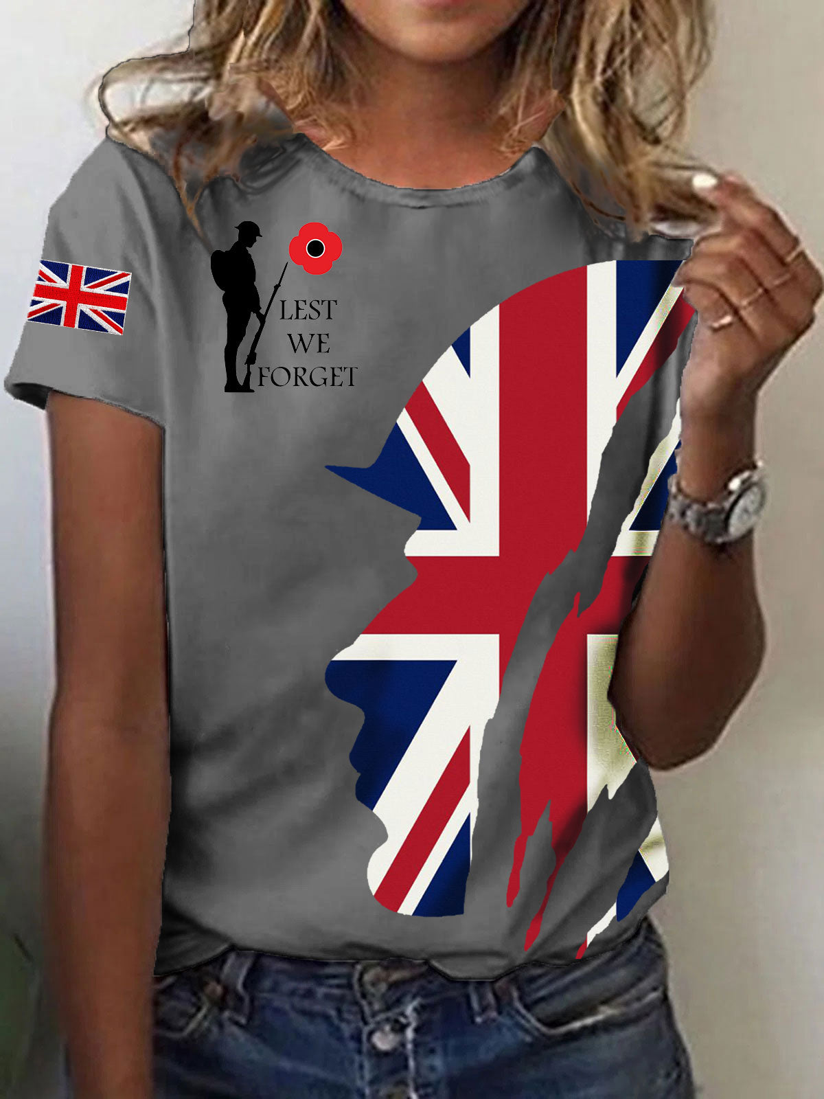 Women's Remembrance Day Lest We Forget Short-sleeved T-shirt-1