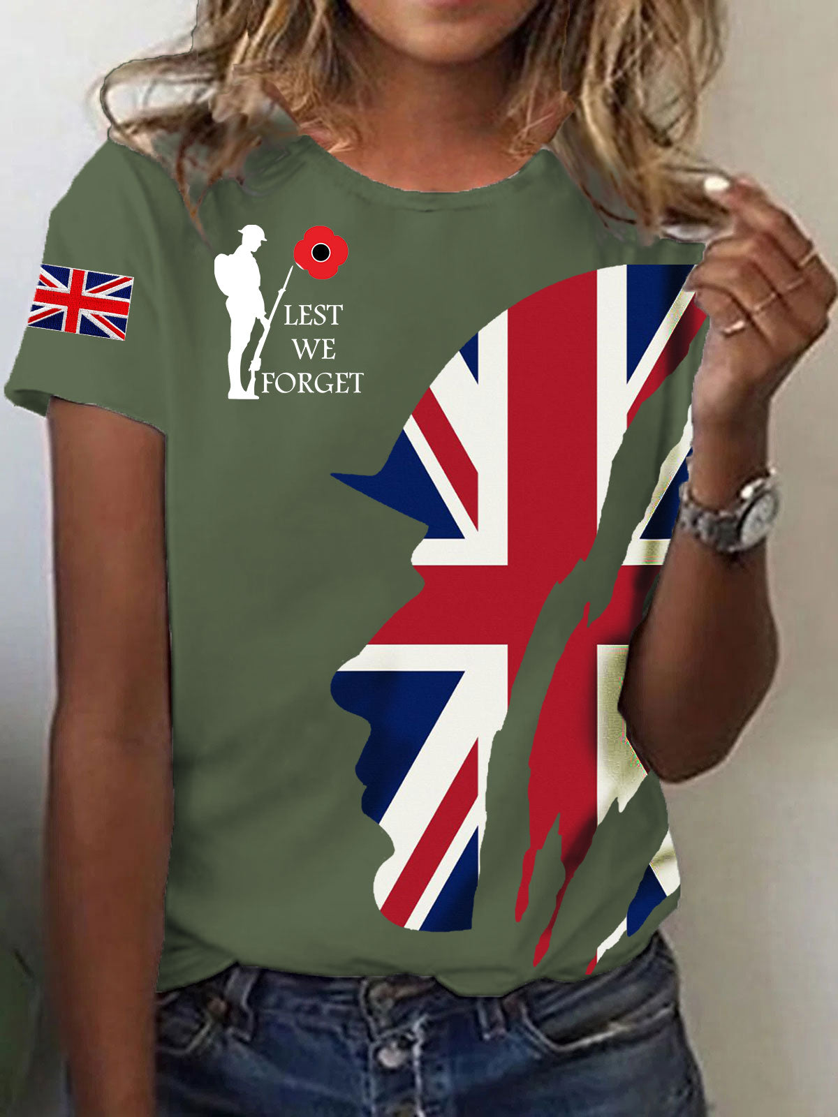 Women's Remembrance Day Lest We Forget Short-sleeved T-shirt-4