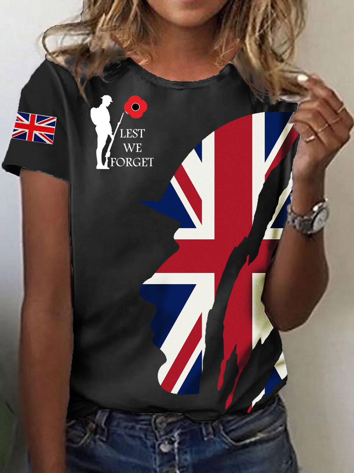 Women's Remembrance Day Lest We Forget Short-sleeved T-shirt-2