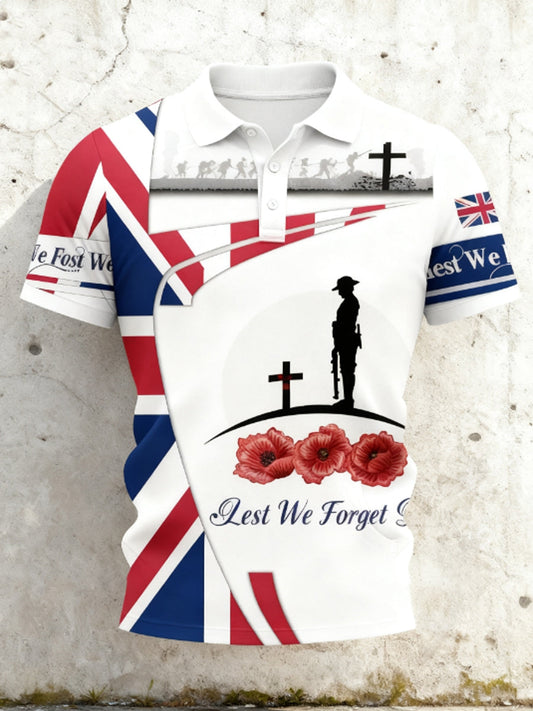 Men's Remembrance Day UK army flag shirt