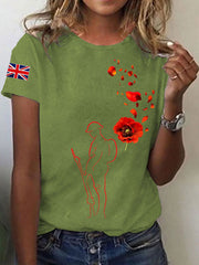 Women's Remembrance Day Lest We Forget Short Sleeve T-Shirt-4