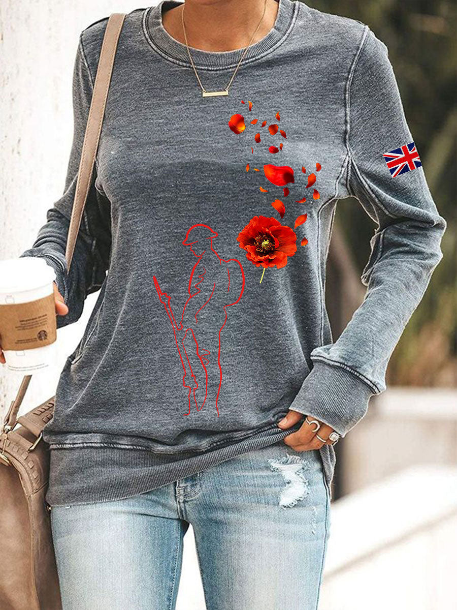 Women's Remembrance Day Lest We Forget Sweatshirt-3