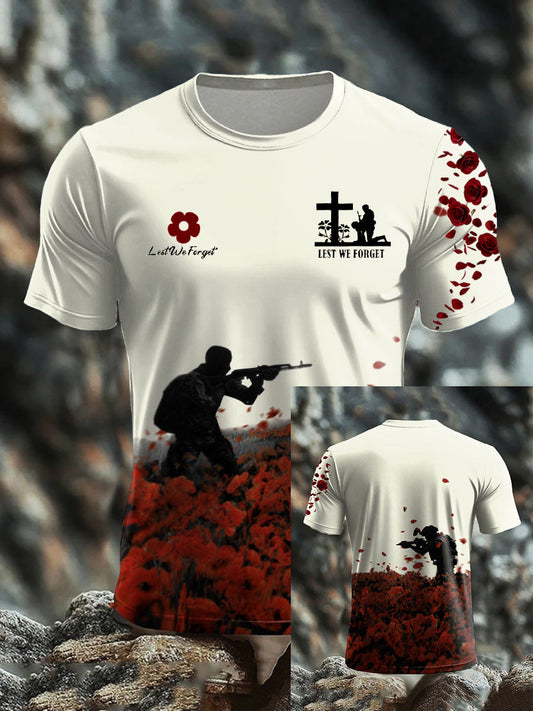Men's Lest We Forget Printed short sleeves t-shirt