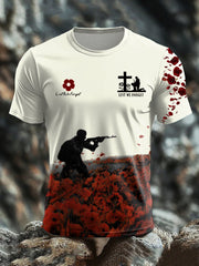 Men's Lest We Forget Printed short sleeves t-shirt-1