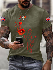 Men's Remembrance Day Lest We Forget Short-sleeved T-shirt-5