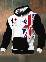 Men's Remembrance Day Lest We Forget  Printed Hoodie-2