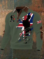 Men's Remembrance Day Lest We Forget Buttoned Top-3