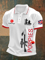 Men's British Remembrance Day polo shirt
