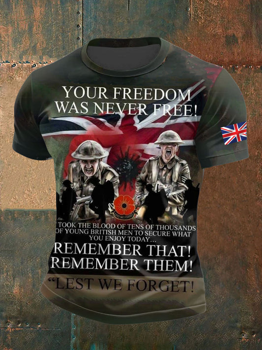 Men's British Veteran short sleeves t-shirt