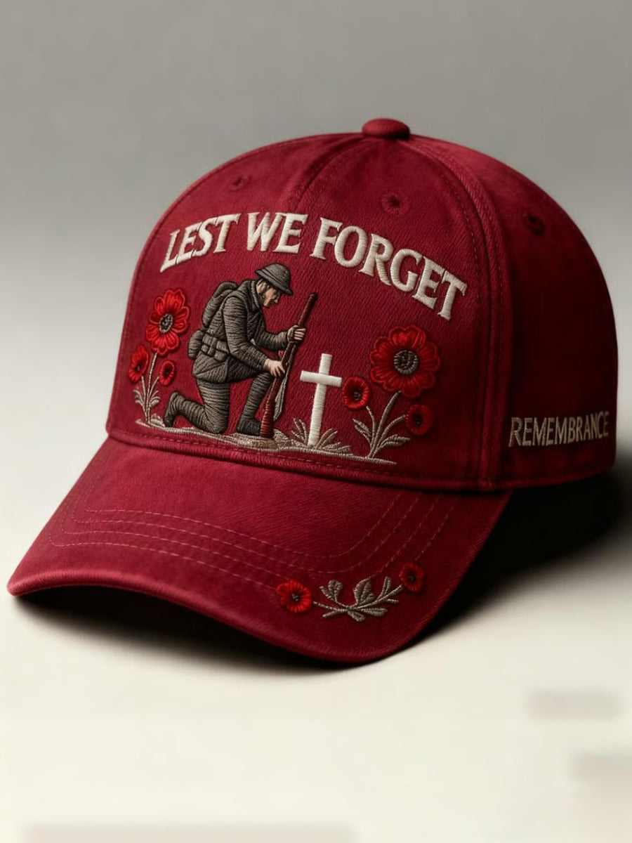 Remembrance Day Lest We Forget Cap-2