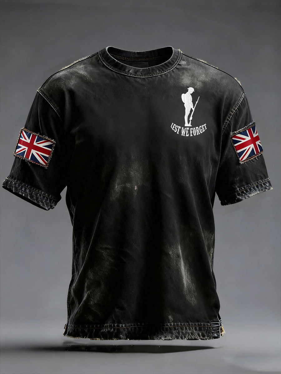 Men's Remembrance Day Lest We Forget Short Sleeves T-shirt