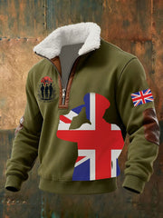 Men's Remembrance Day Lest We Forget Printed Sweatshirt-4