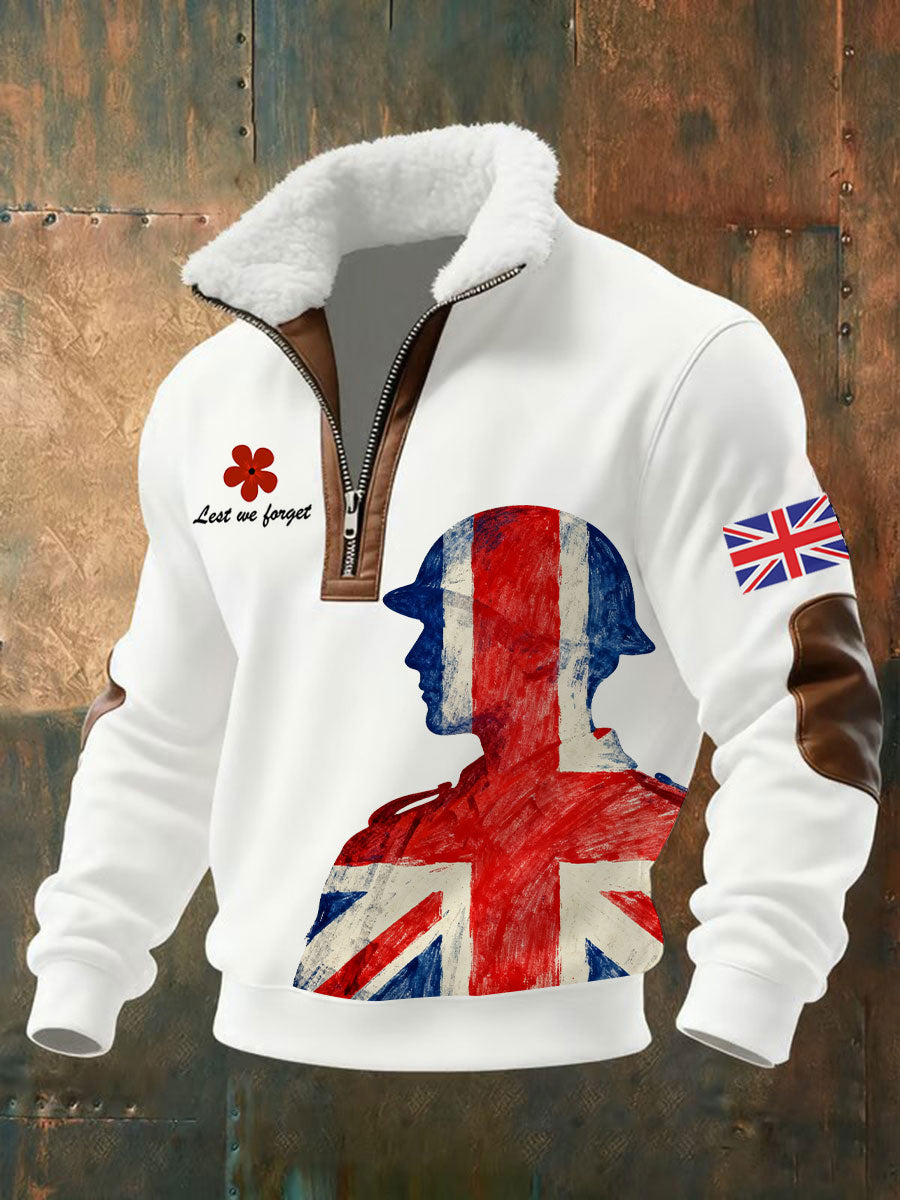 Men's Remembrance Day Lest We Forget Printed Sweatshirt-1