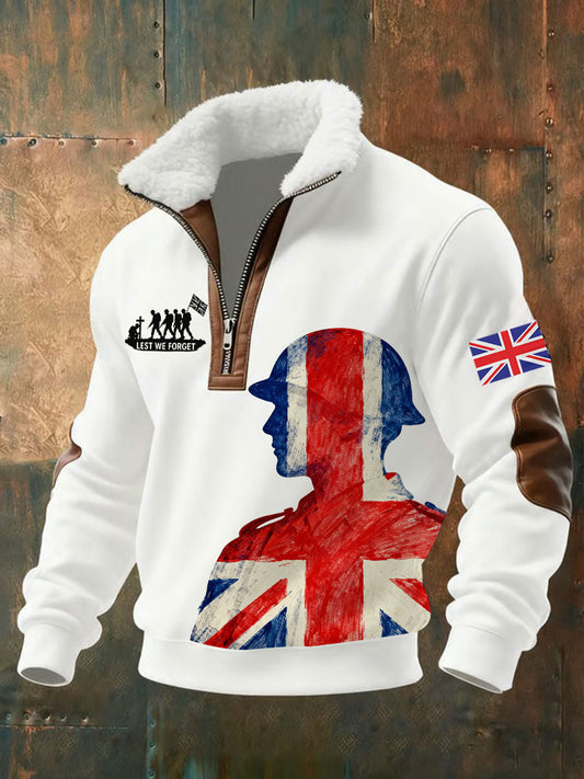 Men's Remembrance Day Lest We Forget Printed Sweatshirt