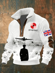 Men's Remembrance Day Lest We Forget Printed Sweatshirt
