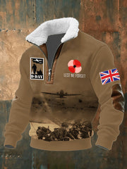 Men's Remembrance Day Lest We Forget Printed Sweatshirt