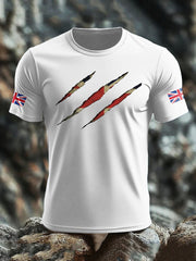Men's UK Flag Skull Printed T-shirt-1