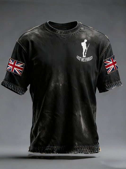 Men's Remembrance Day Lest We Forget Short Sleeves T-shirt