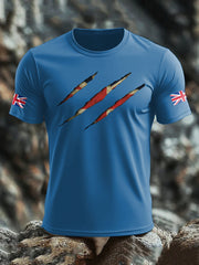 Men's UK Flag Skull Printed T-shirt-7