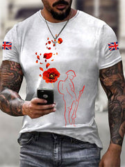 Men's Remembrance Day Lest We Forget Short-sleeved T-shirt-4