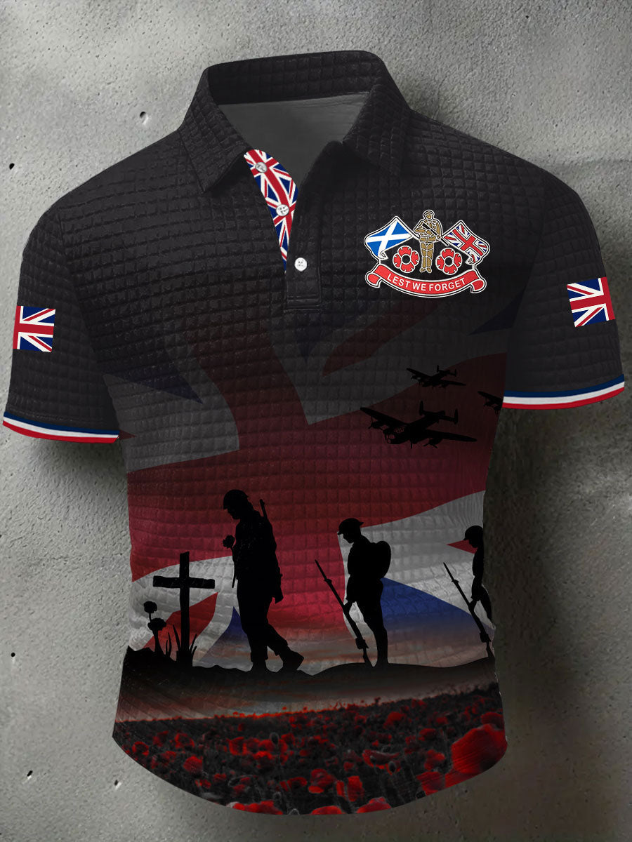 Men's Remembrance Day Lest We Forget Short Sleeve Shirt-1