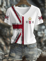 Women's UK Flag Printed T-shirt-1