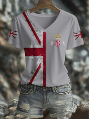 Women's UK Flag Printed T-shirt-2