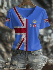 Women's UK Flag Printed T-shirt-5