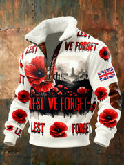 Men's Remembrance Day Lest We Forget Printed Sweatshirt