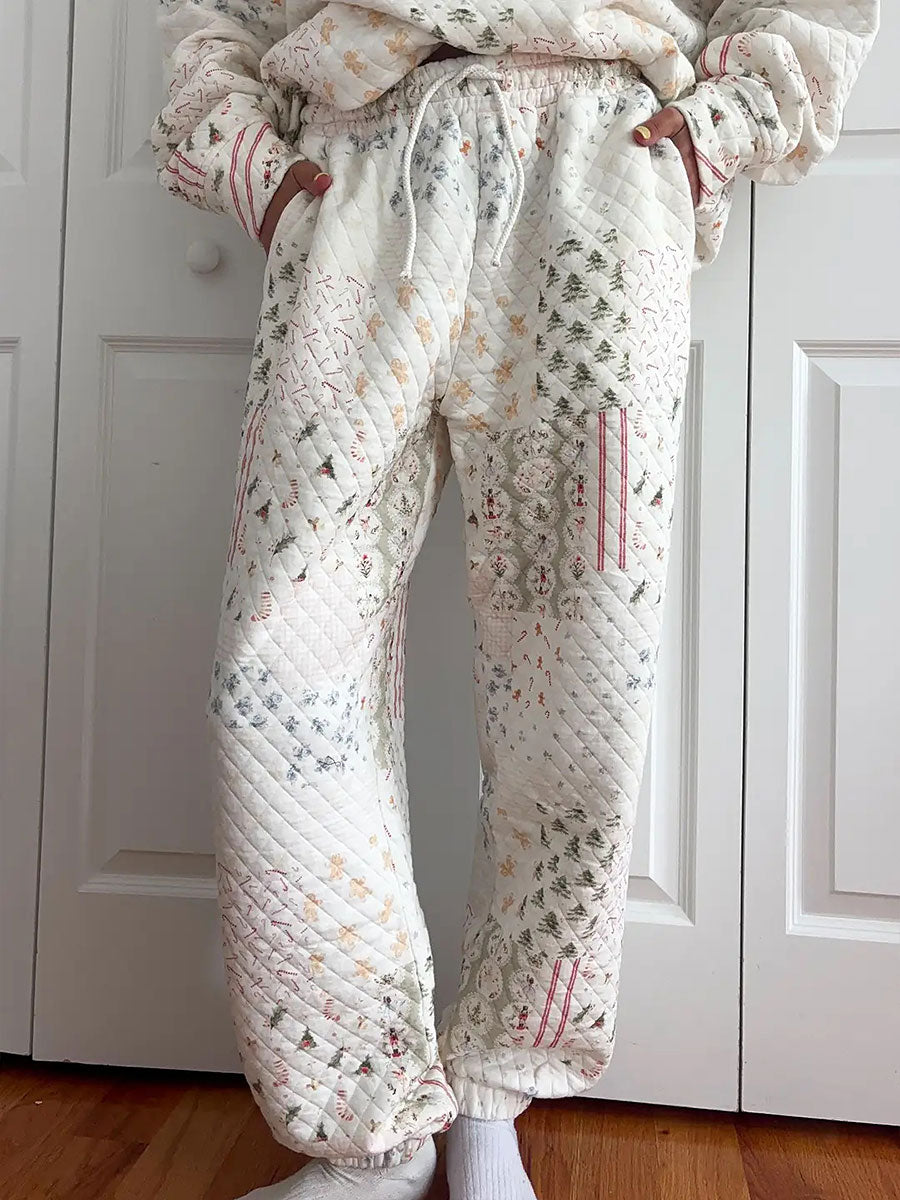Women's Christmas sweatshirt and long pants sets-7