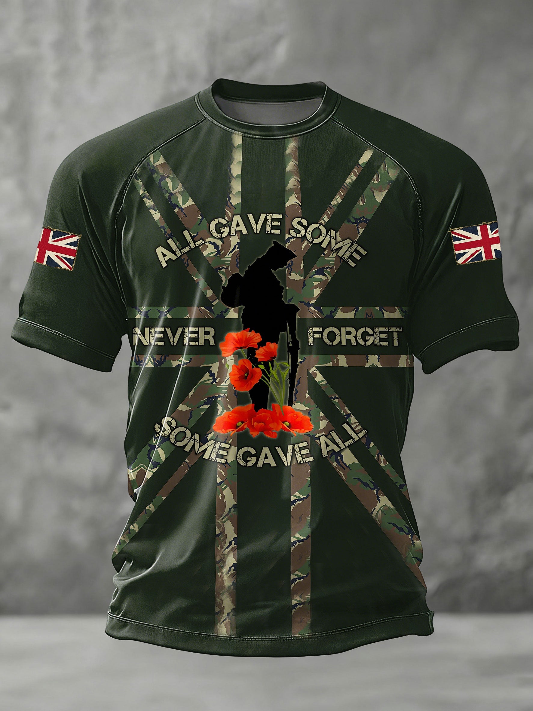 Men's Remembrance Day Lest We Forget Short Sleeve T-shirt