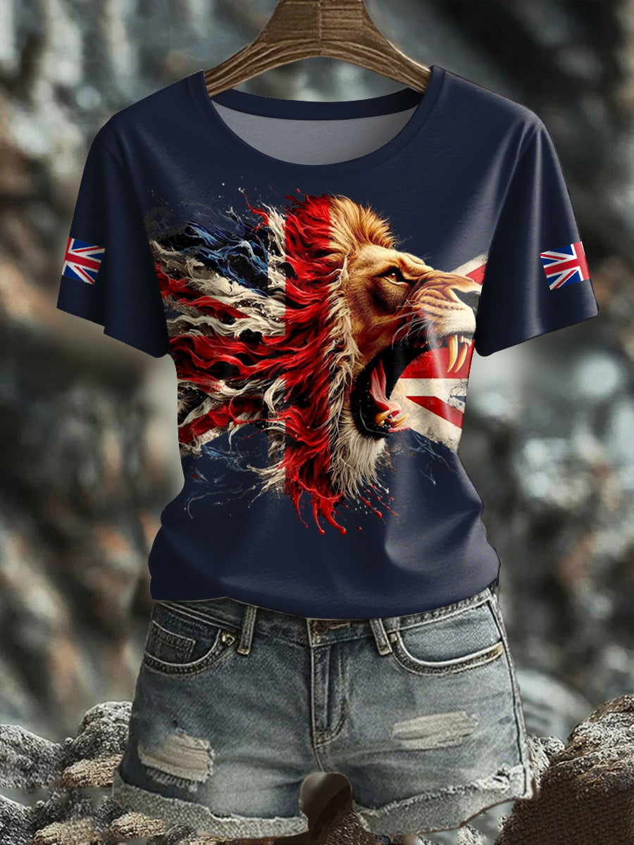 Women's UK Flag Pride Printed T-Shirt-1