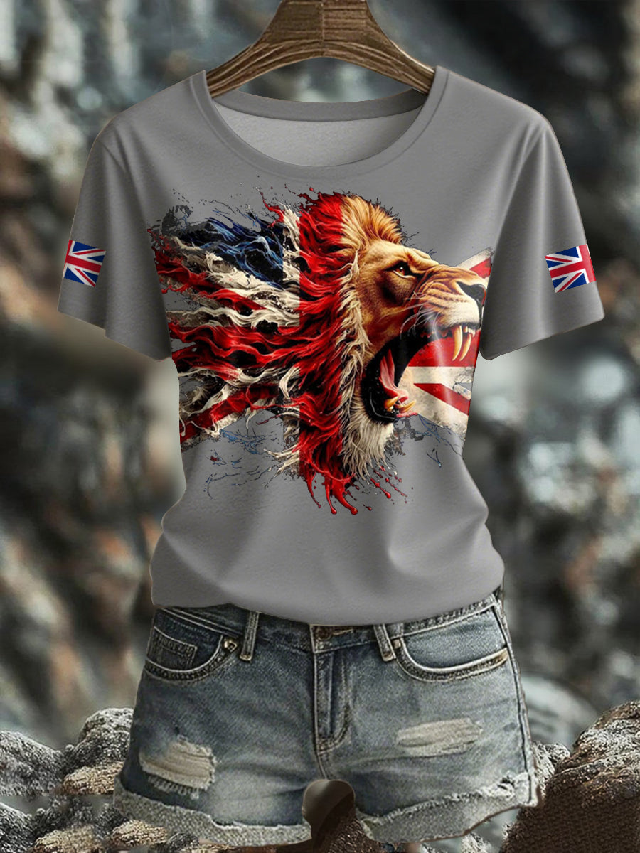 Women's UK Flag Pride Printed T-Shirt-2