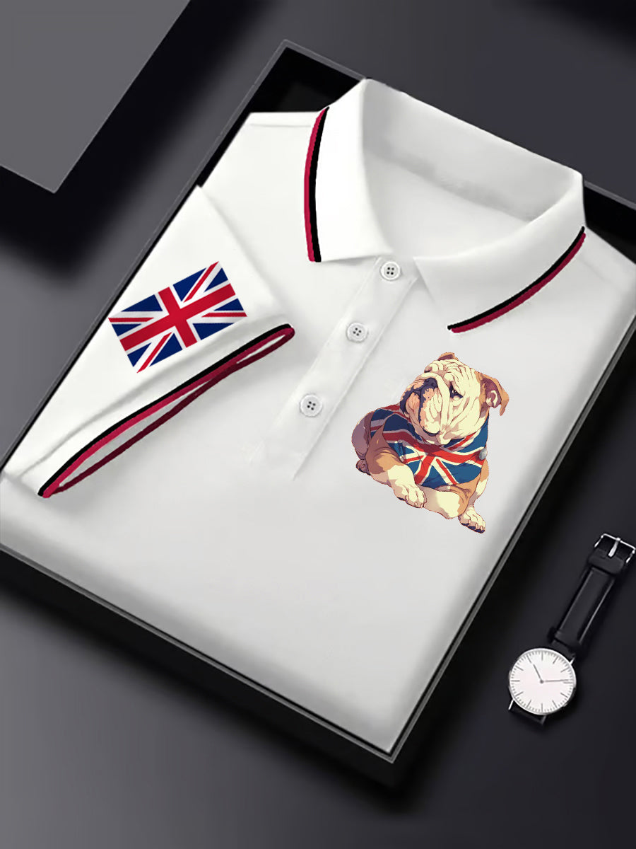 Men's Vintage England Flag Casual Shirt-1