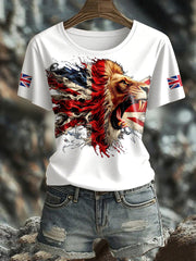 Women's UK Flag Pride Printed T-Shirt-3