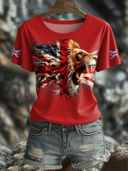 Women's UK Flag Pride Printed T-Shirt-4
