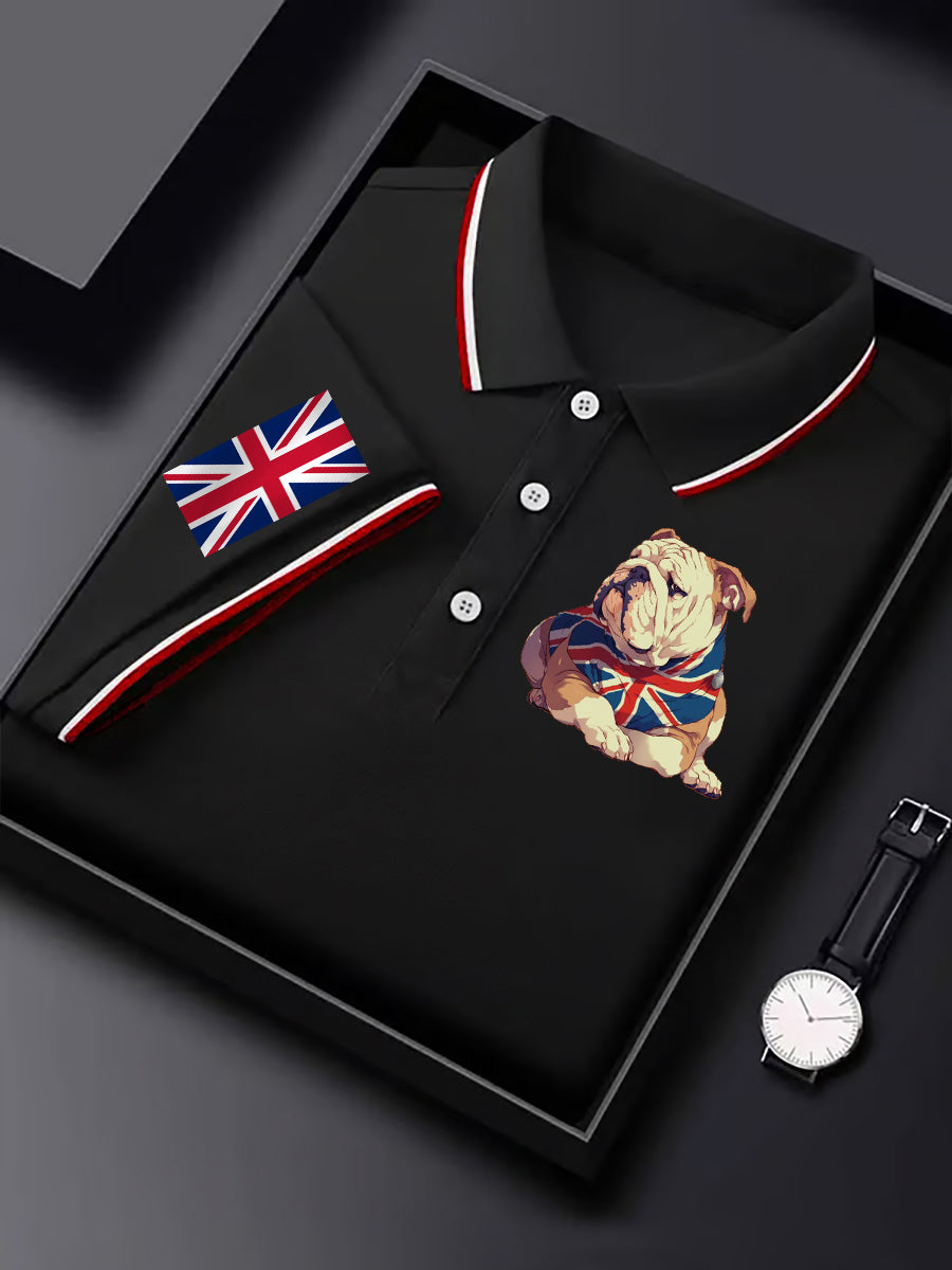 Men's Vintage England Flag Casual Shirt-2